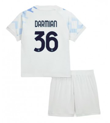 Inter Milan Matteo Darmian #36 Replica Away Stadium Kit for Kids 2025-26 Short Sleeve (+ pants)